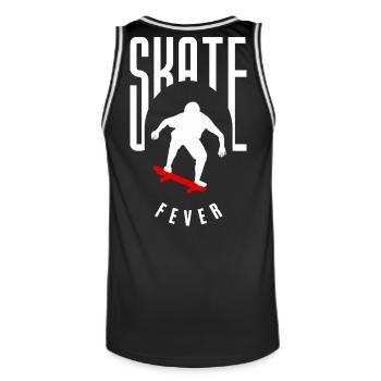 Skateboard und Skater Design. Im Collen design - Männer Basketball-Trikot - Schwarz/Weiß - Hinten - AI Model Male 185 dark (185cm)