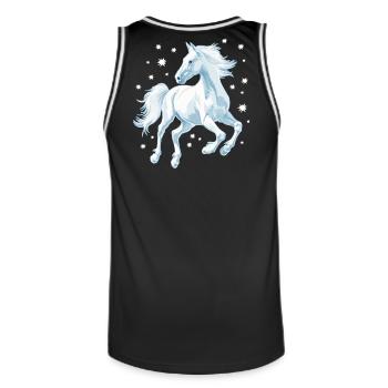 Cheval avec des étoiles - Maillot de basket Homme - noir/blanc - Dos - AI Model Male 185 dark (185cm)