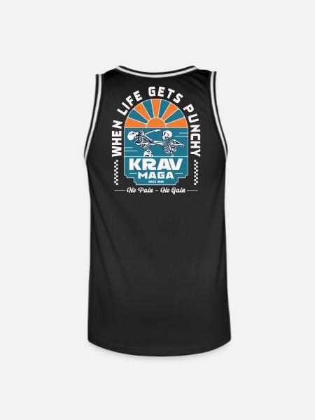 When Life Gets Punchy - Men's Basketball Jersey - black/white