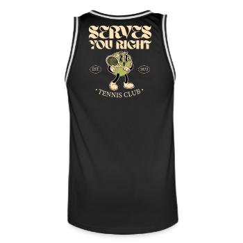 Serves You Right Tennis Club - Männer Basketball-Trikot - Schwarz/Weiß - Hinten - AI Model Male 185 dark (185cm)