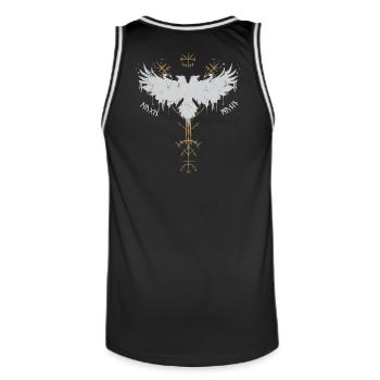 Vikings - Hugin et Munin - Les corbeaux d’Odin - Maillot de basket Homme - noir/blanc - Dos - AI Model Male 185 dark (185cm)