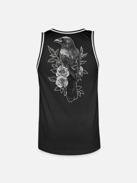 Raven - Men's Basketball Jersey - black/white