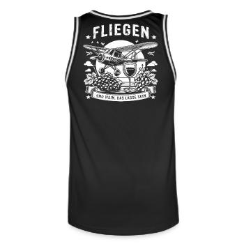 Fly and wine, let it be - Men's Basketball Jersey - black/white - Back - AI Model Male 185 dark (185cm)