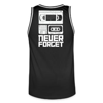 Retro cassette design for music fans - Men's Basketball Jersey - black/white - Back - AI Model Male 185 dark (185cm)
