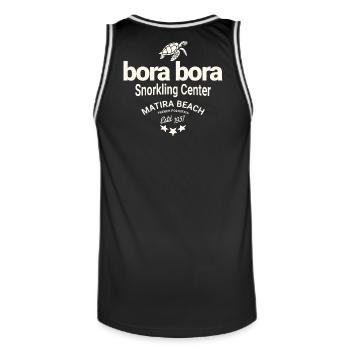 Bora Bora plongée sous marine - Maillot de basket Homme - noir/blanc - Dos - AI Model Male 185 dark (185cm)
