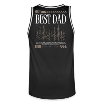 Best Dad - Men's Basketball Jersey - black/white - Back - AI Model Male 185 dark (185cm)