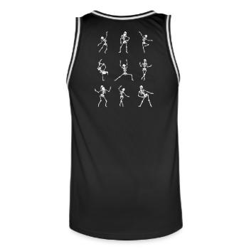 Dynamic dance silhouettes - Men's Basketball Jersey - black/white - Back - AI Model Male 185 dark (185cm)