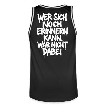 Ceux qui s’en souviennent encore n’étaient pas là -party - Maillot de basket Homme - noir/blanc - Dos - AI Model Male 185 dark (185cm)