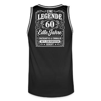 60. Geburtstag Eine Legende 60 Edle Jahre Geschenk - Männer Basketball-Trikot - Schwarz/Weiß - Hinten - AI Model Male 185 dark (185cm)