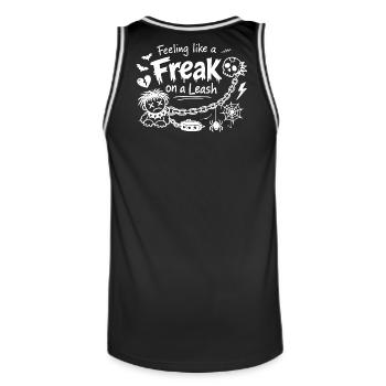 Déclaration sur le fait de se sentir comme un monstre en laisse - Maillot de basket Homme - noir/blanc - Dos - AI Model Male 185 dark (185cm)