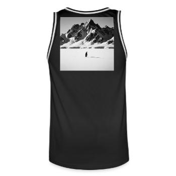 Nihilist Penguin - Men's Basketball Jersey - black/white - Back - AI Model Male 185 dark (185cm)