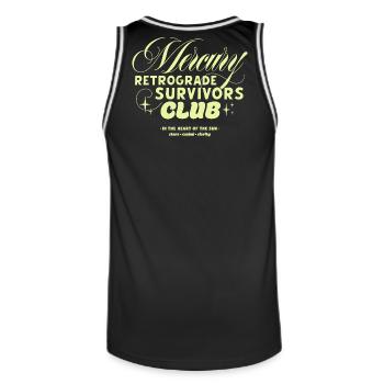 Club des survivants de Mercure rétrograde - Maillot de basket Homme - noir/blanc - Dos - AI Model Male 185 dark (185cm)