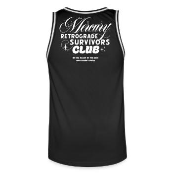 Club des survivants de Mercure rétrograde - Maillot de basket Homme - noir/blanc - Dos - AI Model Male 185 dark (185cm)