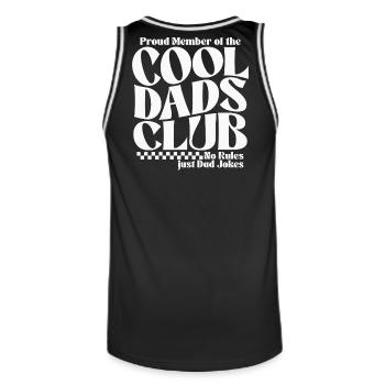 Club des papas cool - Cadeau de la fête des pères des papas - Maillot de basket Homme - noir/blanc - Dos - AI Model Male 185 dark (185cm)