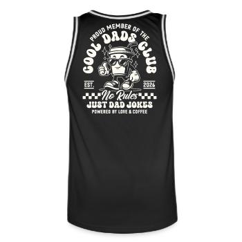 Cool Dads Club - Dad 2026 Gift - Men's Basketball Jersey - black/white - Back - AI Model Male 185 dark (185cm)