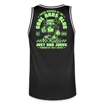 Cool Dads Club - Dad 2026 Gift Father Father's Day - Men's Basketball Jersey - black/white - Back - AI Model Male 185 dark (185cm)