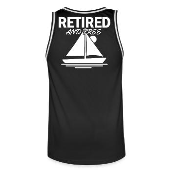 Rentner Segelboot - Männer Basketball-Trikot - Schwarz/Weiß - Hinten - AI Model Male 185 dark (185cm)