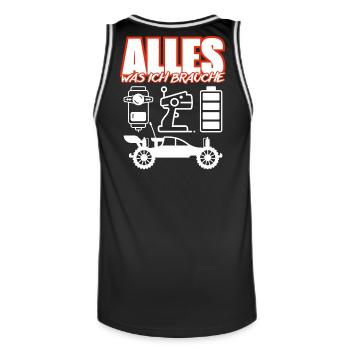 Alles Was Ich Brauche – RC Auto Basics - Männer Basketball-Trikot - Schwarz/Weiß - Hinten - AI Model Male 185 dark (185cm)