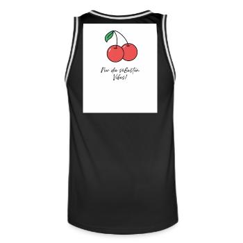 Süße Vibes - Männer Basketball-Trikot - Schwarz/Weiß - Hinten - AI Model Male 185 dark (185cm)