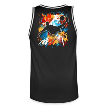 Football - Maillot de basket Homme - noir/blanc - Dos - AI Model Male 185 dark (185cm)
