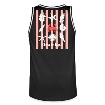 Strandgut Muscheln Seesterne und Krebs - Männer Basketball-Trikot - Schwarz/Weiß - Hinten - AI Model Male 185 dark (185cm)