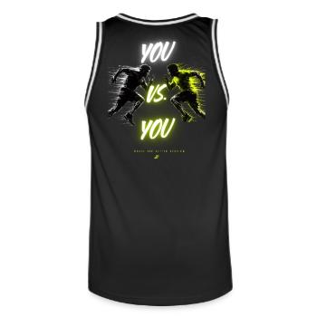 Duel DuGegenDich - Maillot de basket Homme - noir/blanc - Dos - AI Model Male 185 dark (185cm)