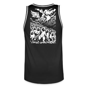 Protestation des ratons laveurs : design artistique urbain vintage - Maillot de basket Homme - noir/blanc - Dos - AI Model Male 185 dark (185cm)
