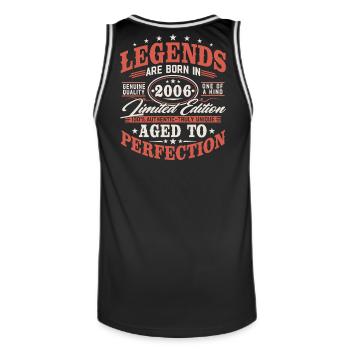 2006 Vintage Vintage Cadeau d’anniversaire Rétro - Maillot de basket Homme - noir/blanc - Dos - AI Model Male 185 dark (185cm)
