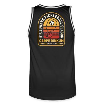 It's Always Pickleball Season - Männer Basketball-Trikot - Schwarz/Weiß - Hinten - AI Model Male 185 dark (185cm)