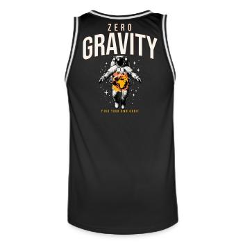 Zero Gravity Astronaut Erde Weltraum - Männer Basketball-Trikot - Schwarz/Weiß - Hinten - AI Model Male 185 dark (185cm)