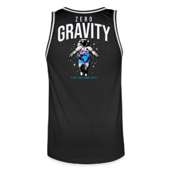 Astronautes en apesanteur terrestre Espace - Maillot de basket Homme - noir/blanc - Dos - AI Model Male 185 dark (185cm)