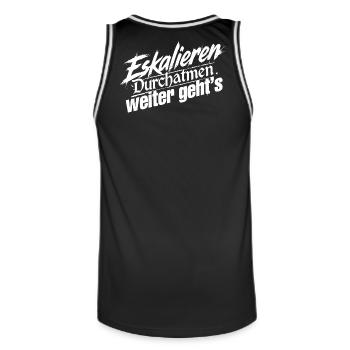 Ruhe Bewahren - Männer Basketball-Trikot - Schwarz/Weiß - Hinten - AI Model Male 185 dark (185cm)