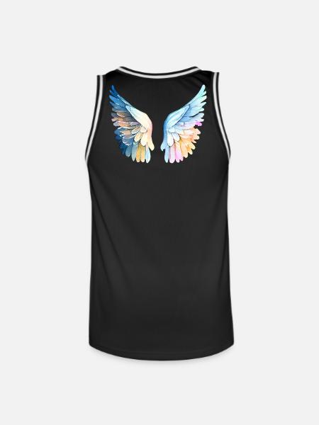 Ailes d'Ange Pastel Angelwings - Men's Basketball Jersey - black/white