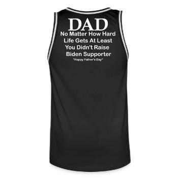 Papa Happy Father S Day, egal wie schwer das Leben wird - Männer Basketball-Trikot - Schwarz/Weiß - Hinten - AI Model Male 185 dark (185cm)
