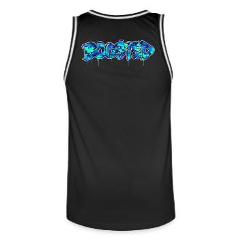 Boosted Camouflage Motif for Turbo Screwdriver - Men's Basketball Jersey - black/white - Back - AI Model Male 185 dark (185cm)