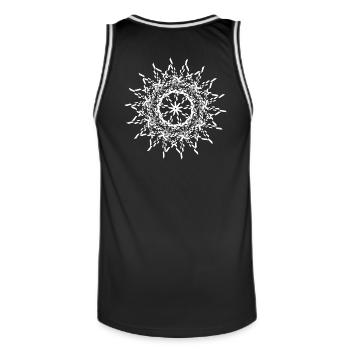 Mandala Fractales - Maillot de basket Homme - noir/blanc - Dos - AI Model Male 185 dark (185cm)