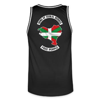 sons of euskal herria 6 - Maillot de basket Homme - noir/blanc - Dos - AI Model Male 185 dark (185cm)