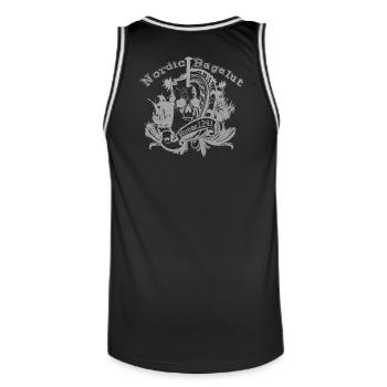 Nordic Bagalut - Männer Basketball-Trikot - Schwarz/Weiß - Hinten - AI Model Male 185 dark (185cm)