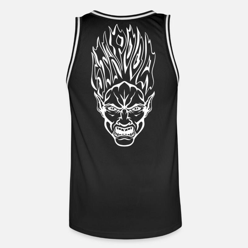 Stapooa dämon1 - Männer Basketball-Trikot - Schwarz/Weiß