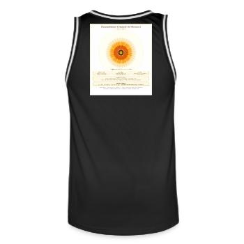 Chrysantème et Spirale de Fibonacci - Maillot de basket Homme - noir/blanc - Dos - AI Model Male 185 dark (185cm)