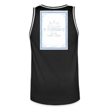 Citation de fleurs - Maillot de basket Homme - noir/blanc - Dos - AI Model Male 185 dark (185cm)