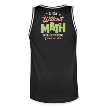 mathematics - Men's Basketball Jersey - black/white - Back - AI Model Male 185 dark (185cm)