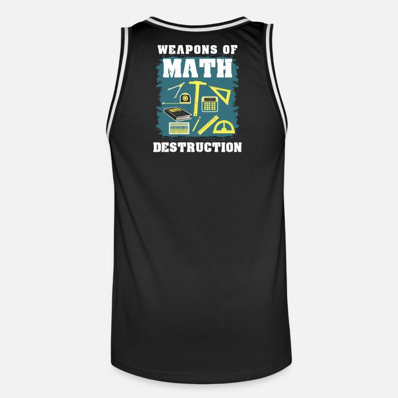 Cadeau math math - Maillot de basket Homme - noir/blanc