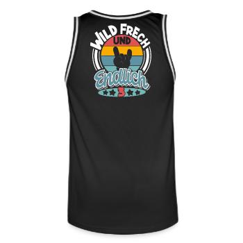 3. Geburtstag Wild Frech Und Endlich 3 - Männer Basketball-Trikot - Schwarz/Weiß - Hinten - AI Model Male 185 dark (185cm)
