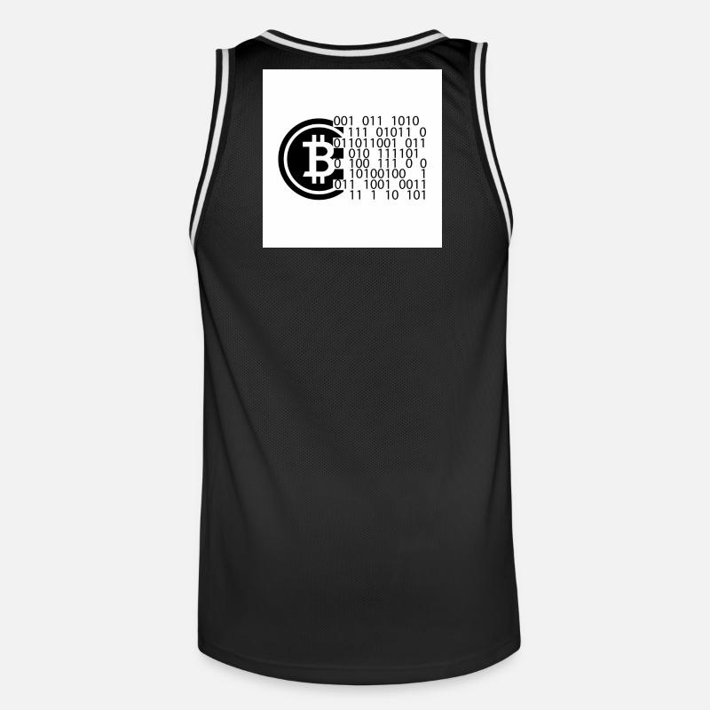 Bitcoin Code - Männer Basketball-Trikot - Schwarz/Weiß