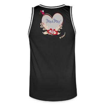Wedding Married - Men's Basketball Jersey - black/white - Back - AI Model Male 185 dark (185cm)