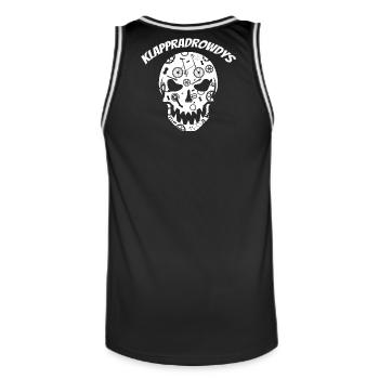 Klapprad Bicycle Skull Fahrrad Rowdys Bike Kappe - Männer Basketball-Trikot - Schwarz/Weiß - Hinten - AI Model Male 185 dark (185cm)
