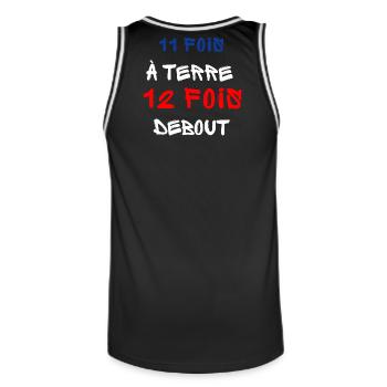 Cartoon 11 Times to Tender - Men's Basketball Jersey - black/white - Back - AI Model Male 185 dark (185cm)