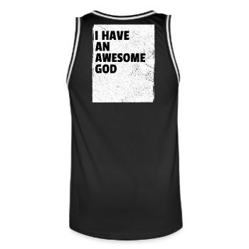 Inspirational Quote Left-Handed - Men's Basketball Jersey - black/white - Back - AI Model Male 185 dark (185cm)