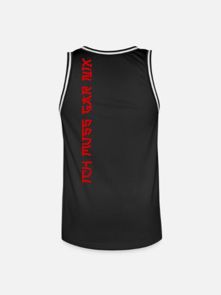 Ich muss garnix - Männer Basketball-Trikot - Schwarz/Weiß